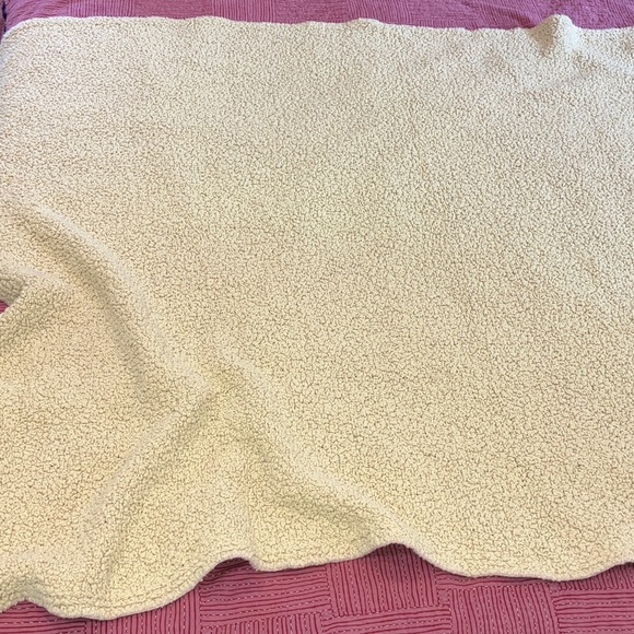 J. Jill Textured light Dijon mustard yellow Throw with wool trim - Picture 9 of 10